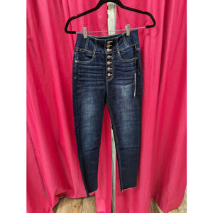 High waist button up jeans